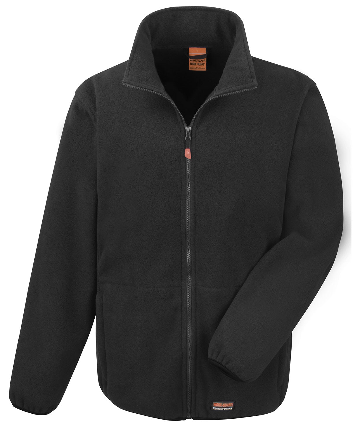 Tryck din logga på Fleece från Result Workguard - Anpassa Work-Guard kraftig microfleece för hög belastning i färgen Svart för företag, föreningar och privatpersoner