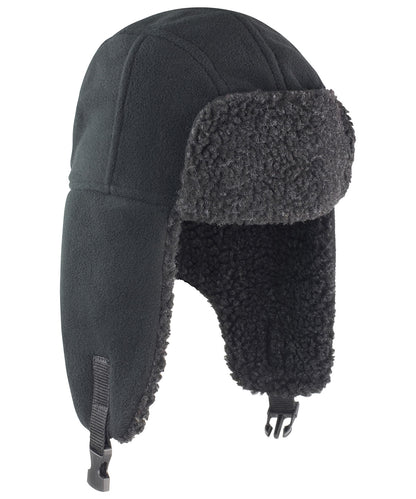 Tryck din logga på Hattar från Result Winter Essentials - Anpassa Thinsulate sherpamössa i färgen Svart för företag, föreningar och privatpersoner