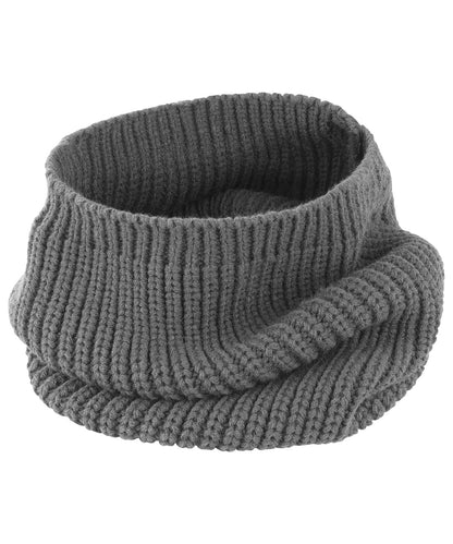 Tryck din logga på Halsvärmare från Result Winter Essentials - Anpassa Whistler snodd med huva i färgen Mörkgrå One Size för företag, föreningar och privatpersoner