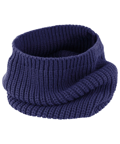 Tryck din logga på Halsvärmare från Result Winter Essentials - Anpassa Whistler snodd med huva i färgen Marinblå One Size för företag, föreningar och privatpersoner