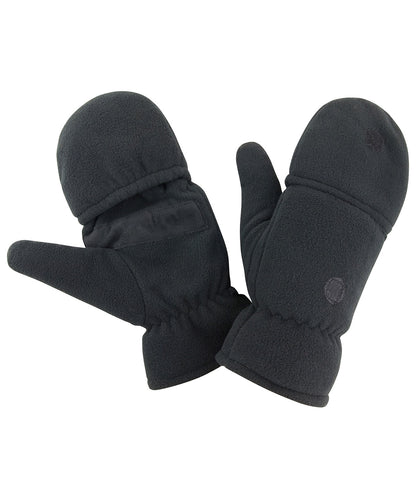 Tryck din logga på Handskar från Result Winter Essentials - Anpassa Palmgrip handske-mitt i färgen Svart för företag, föreningar och privatpersoner