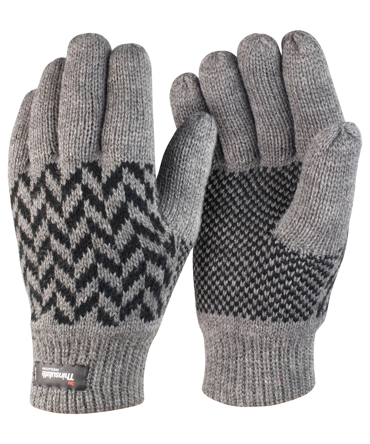 Tryck din logga på Handskar från Result Winter Essentials - Anpassa Handske med Thinsulate-mönster i färgen Mellangrå för företag, föreningar och privatpersoner