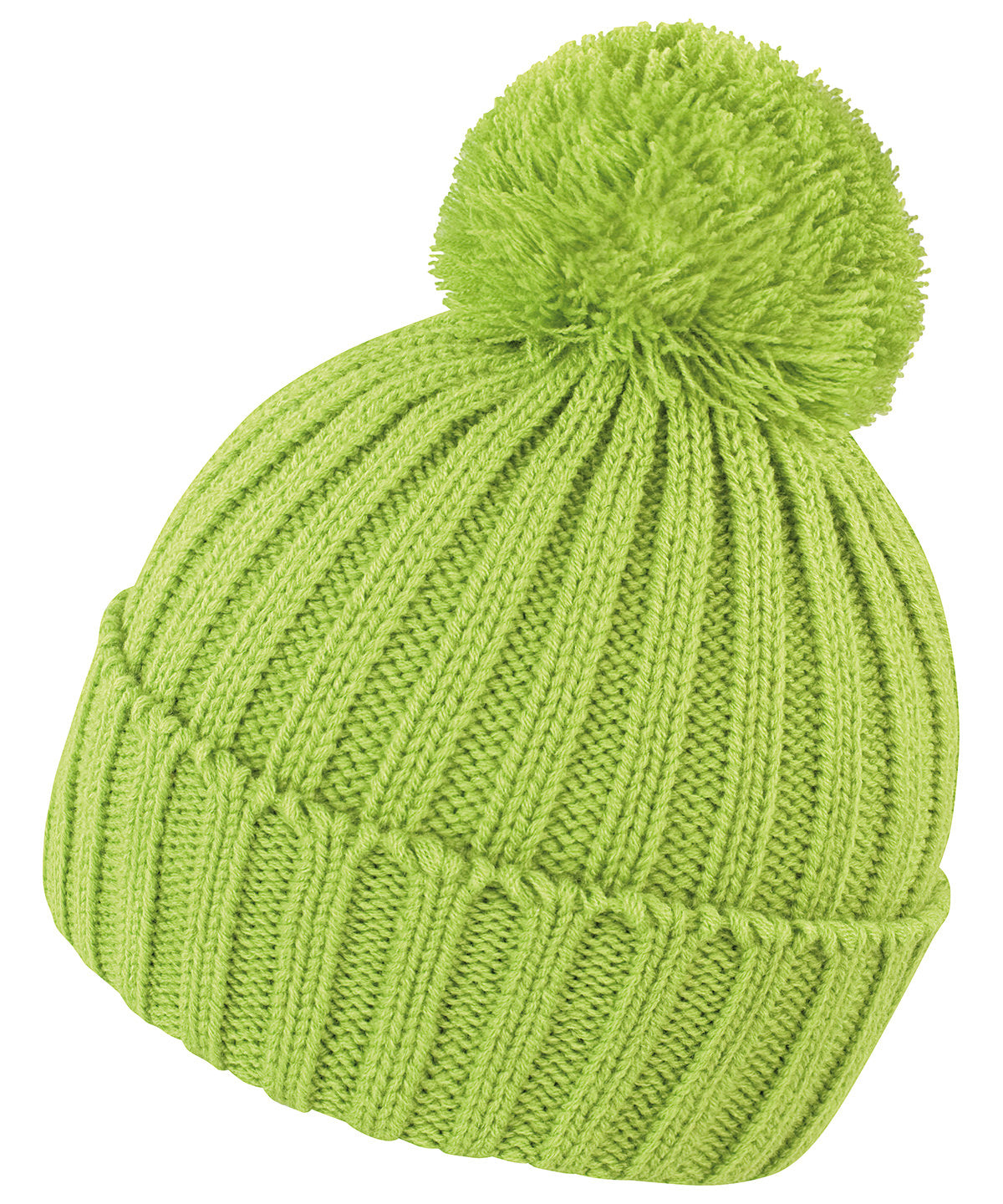 Tryck din logga på Mössor från Result Winter Essentials - Anpassa HDI quest stickad mössa i färgen Lime One Size för företag, föreningar och privatpersoner