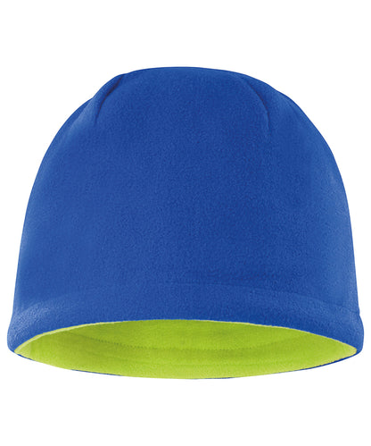 Tryck din logga på Mössor från Result Winter Essentials - Anpassa Vändbar dödskallemössa i fleece i färgen Royal One Size för företag, föreningar och privatpersoner