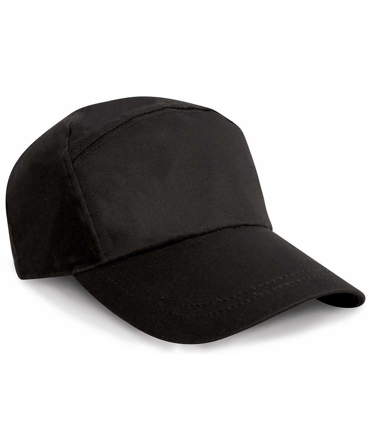 Tryck din logga på Kepsar från Result Headwear - Anpassa 7-panel reklamkeps i färgen Svart One Size för företag, föreningar och privatpersoner