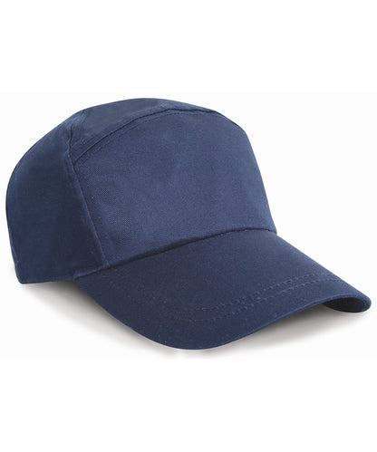 Tryck din logga på Kepsar från Result Headwear - Anpassa 7-panel reklamkeps i färgen Marinblå One Size för företag, föreningar och privatpersoner