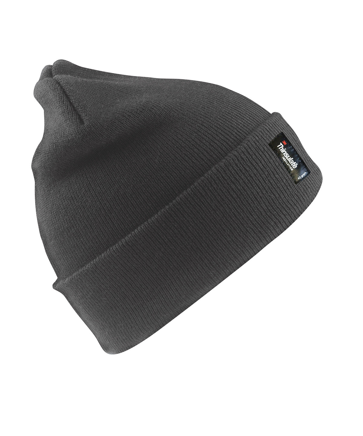 Tryck din logga på Mössor från Result Winter Essentials - Anpassa Hatt av tungvikts Thinsulate i färgen Mörkgrå One Size för företag, föreningar och privatpersoner