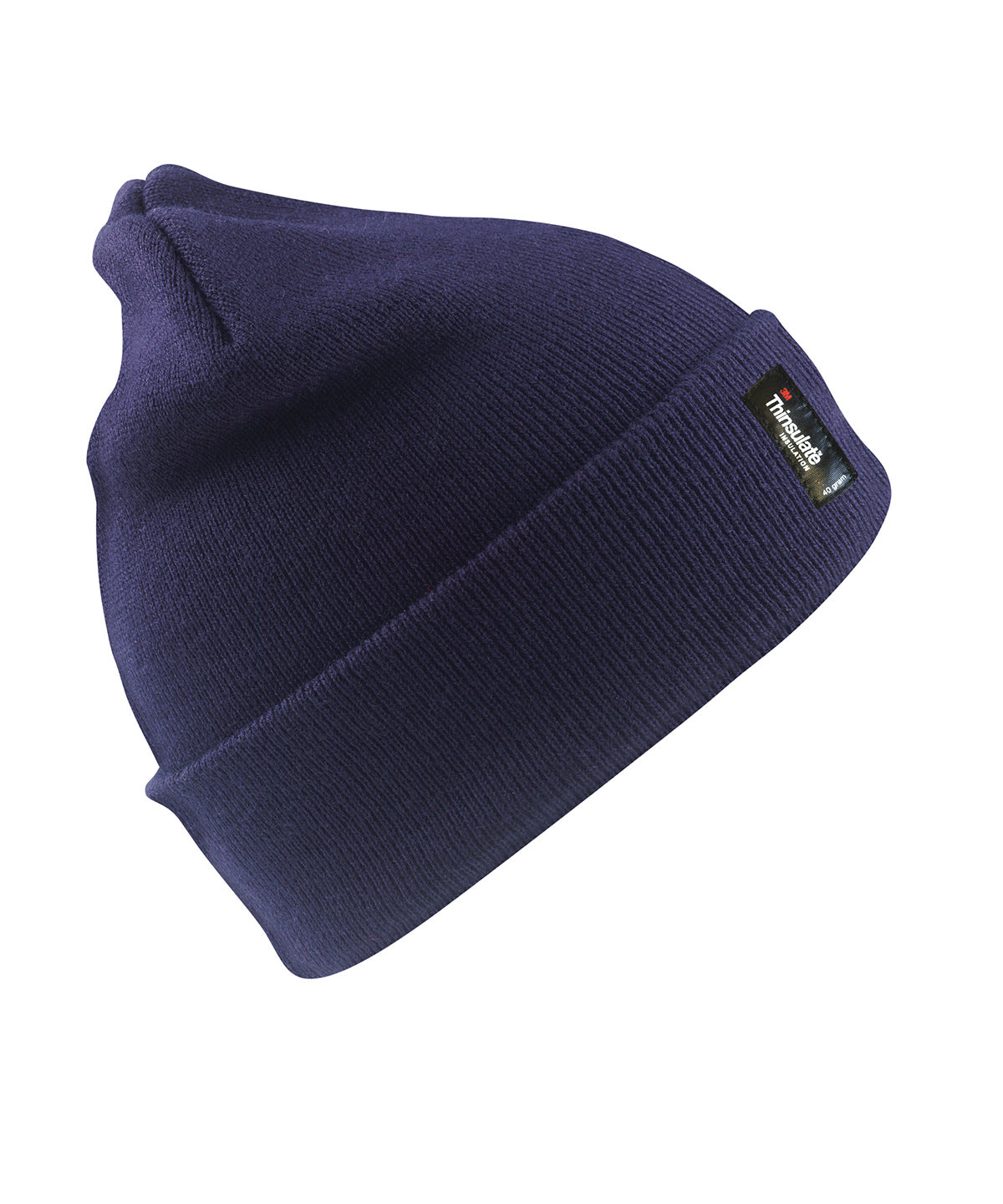 Tryck din logga på Mössor från Result Winter Essentials - Anpassa Hatt av tungvikts Thinsulate i färgen Marinblå One Size för företag, föreningar och privatpersoner