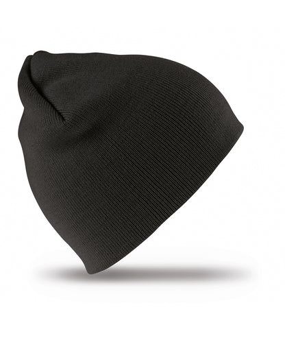 Tryck din logga på Mössor från Result Winter Essentials - Anpassa Mössa i akryl med mjuk känsla som dras på i färgen Svart One Size för företag, föreningar och privatpersoner