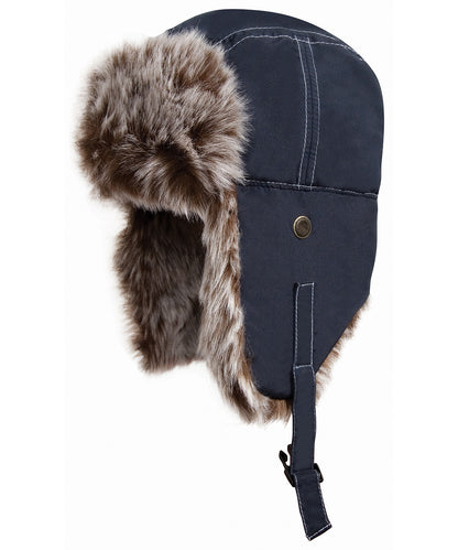 Tryck din logga på Hattar från Result Winter Essentials - Anpassa Klassisk sherpamössa i färgen Marinblå för företag, föreningar och privatpersoner