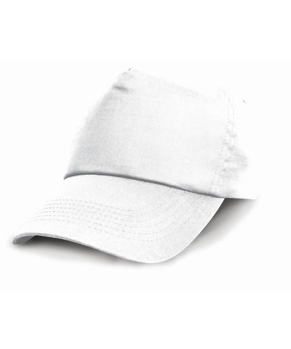 Tryck din logga på Kepsar från Result Headwear - Anpassa Junior keps i bomull i färgen Vit One Size för företag, föreningar och privatpersoner
