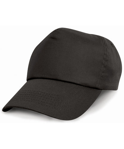 Tryck din logga på Kepsar från Result Headwear - Anpassa Keps i bomull i färgen Svart One Size för företag, föreningar och privatpersoner