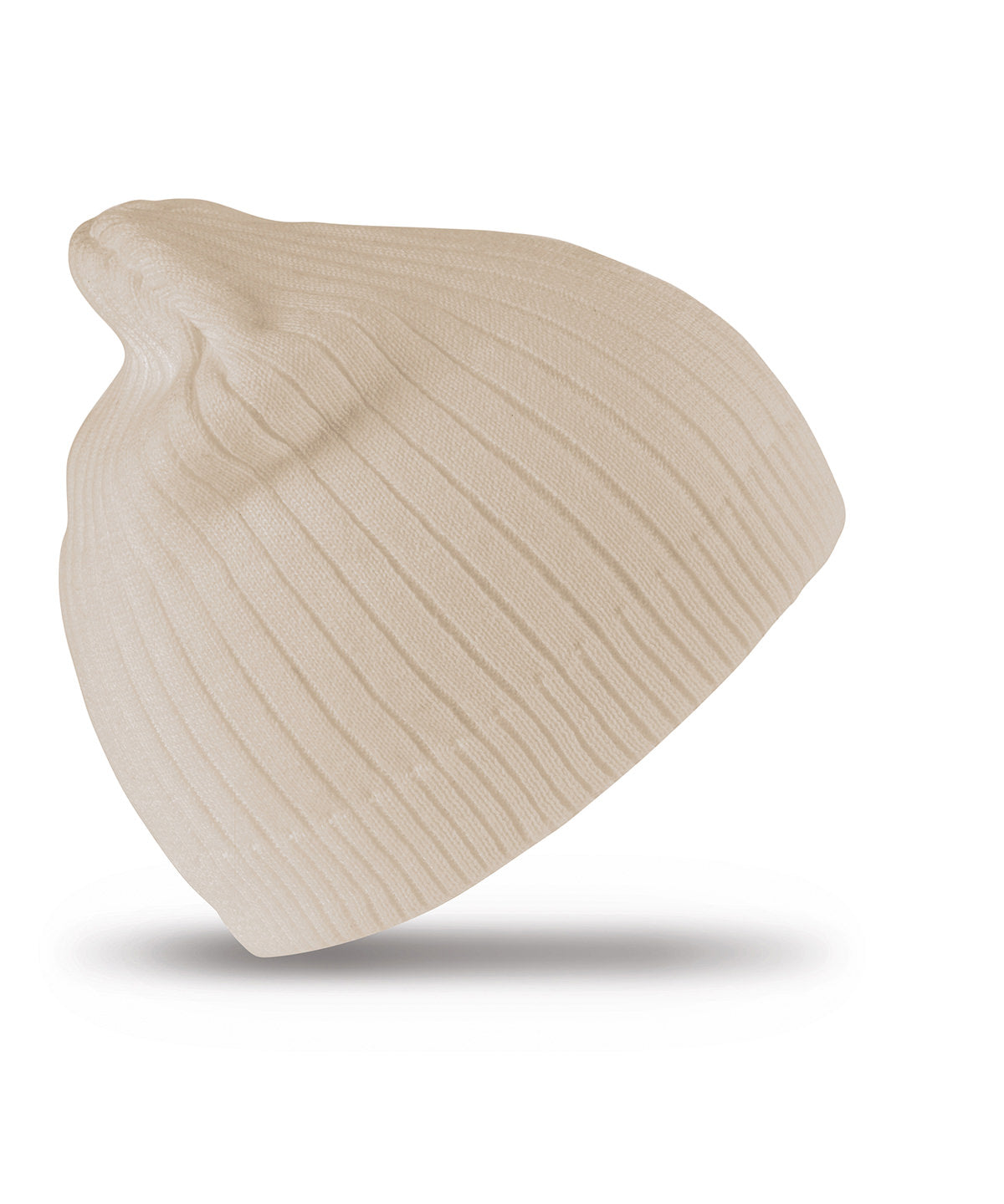 Tryck din logga på Mössor från Result Winter Essentials - Anpassa Bomullsstickad beanie-mössa i färgen Ljusgul One Size för företag, föreningar och privatpersoner