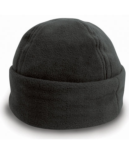 Tryck din logga på Mössor från Result Winter Essentials - Anpassa Polartherm skidbobmössa i färgen Svart för företag, föreningar och privatpersoner