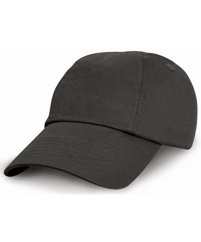 Tryck din logga på Kepsar från Result Headwear - Anpassa Junior lågprofilerad bomullsmössa i färgen Svart One Size för företag, föreningar och privatpersoner