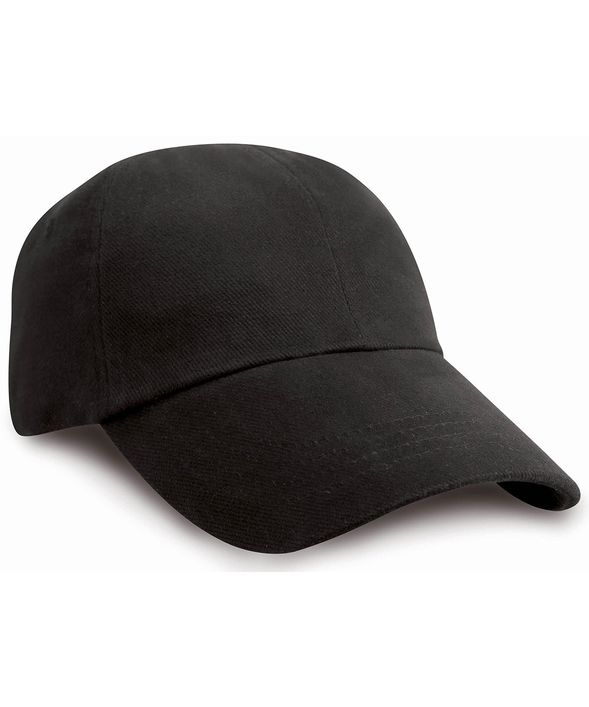 Tryck din logga på Kepsar från Result Headwear - Anpassa Junior keps med låg profil i kraftig borstad bomull i färgen Svart One Size för företag, föreningar och privatpersoner