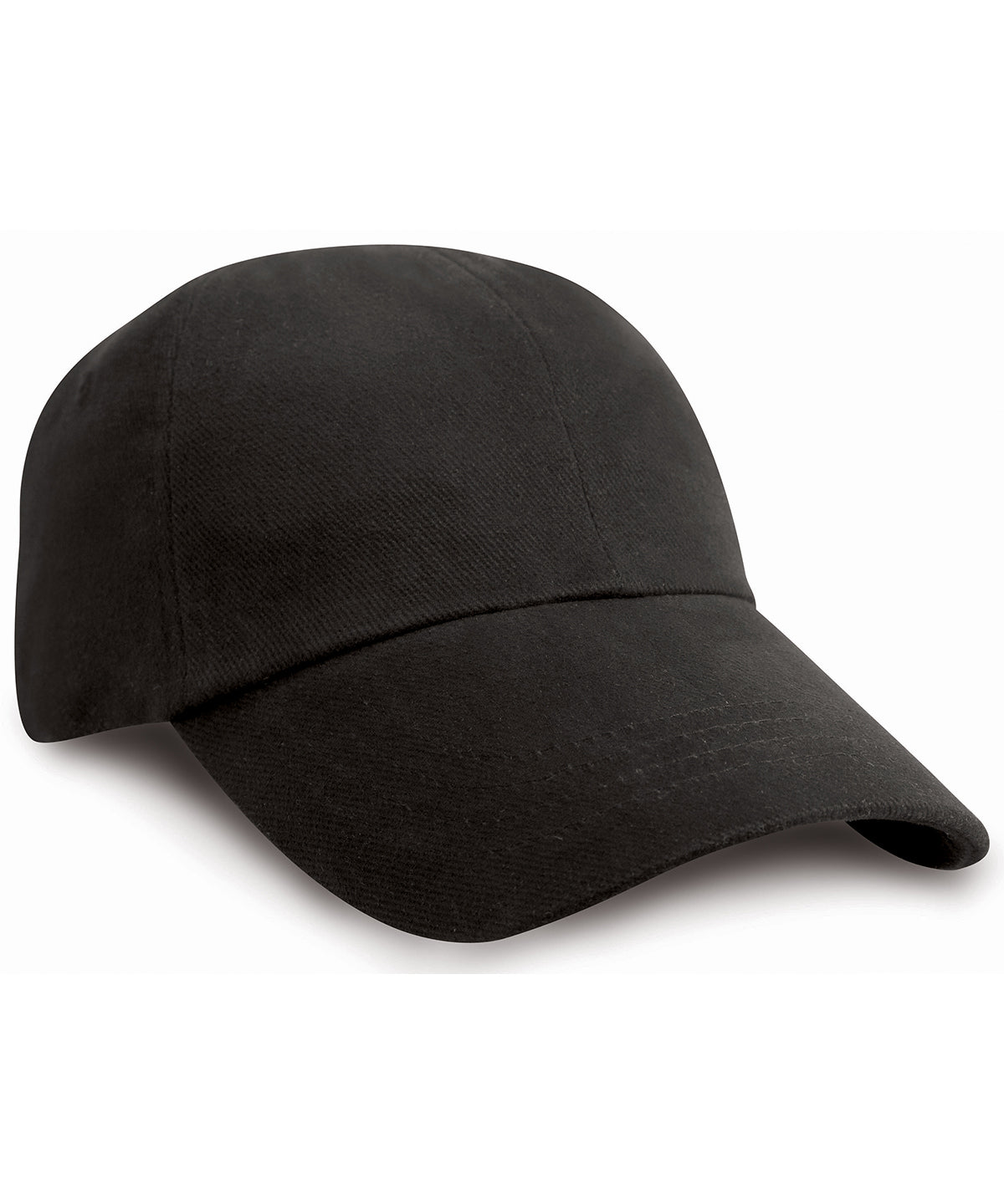 Tryck din logga på Kepsar från Result Headwear - Anpassa Keps med låg profil i kraftig borstad bomull i färgen Svart One Size för företag, föreningar och privatpersoner