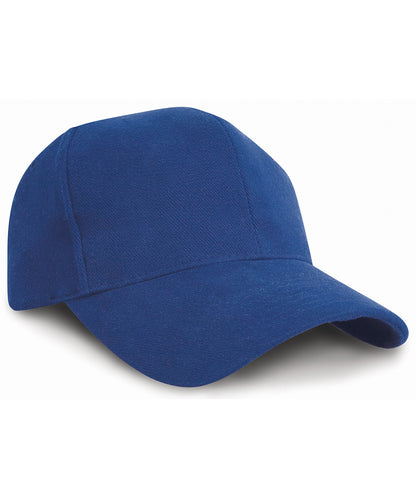 Tryck din logga på Kepsar från Result Headwear - Anpassa Keps i kraftig bomull i proffsstil i färgen Royal One Size för företag, föreningar och privatpersoner