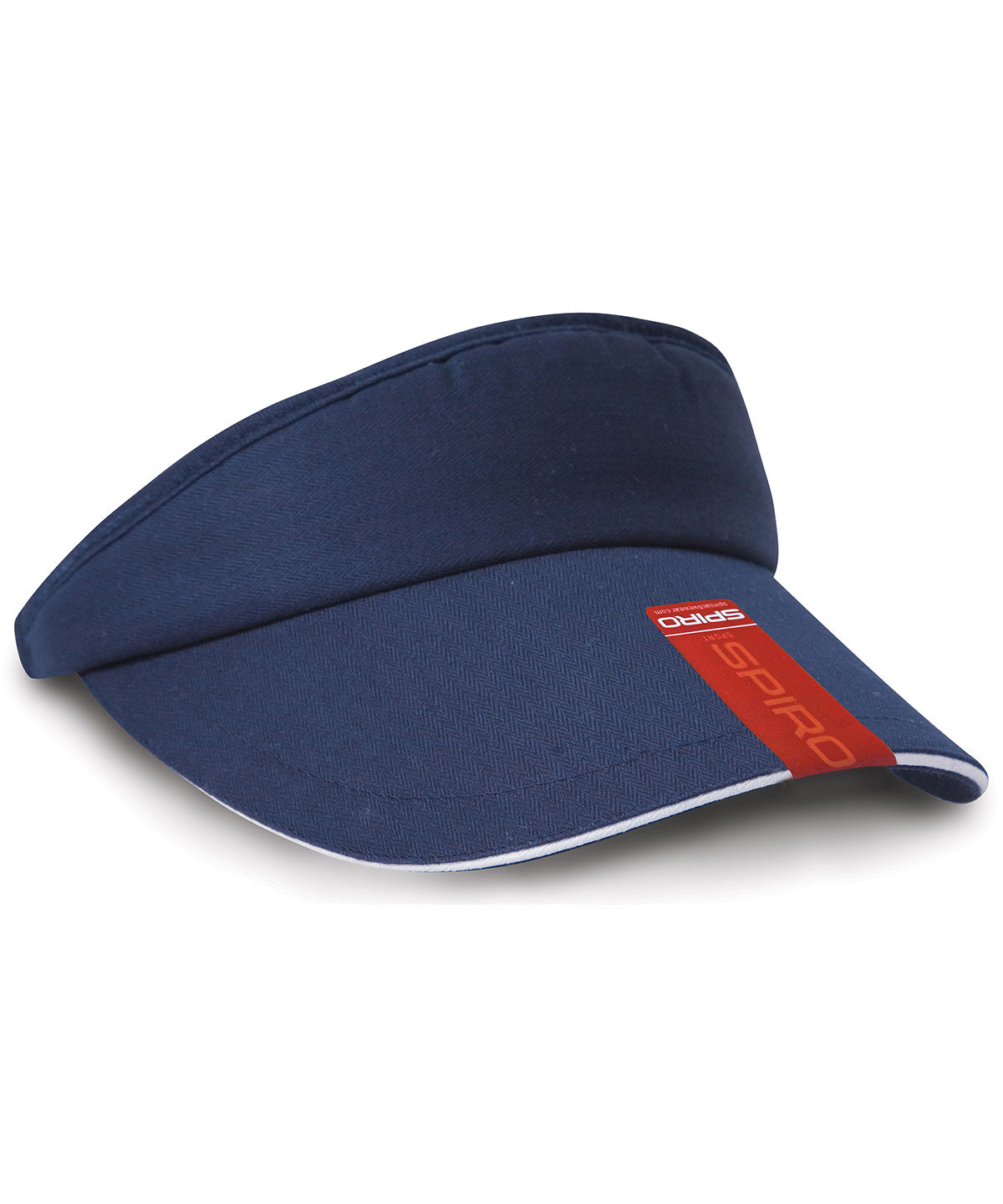 Tryck din logga på Kepsar från Result Headwear - Anpassa Fiskbensmönstrat solskydd med sandwichskärm i färgen Marinblå One Size för företag, föreningar och privatpersoner