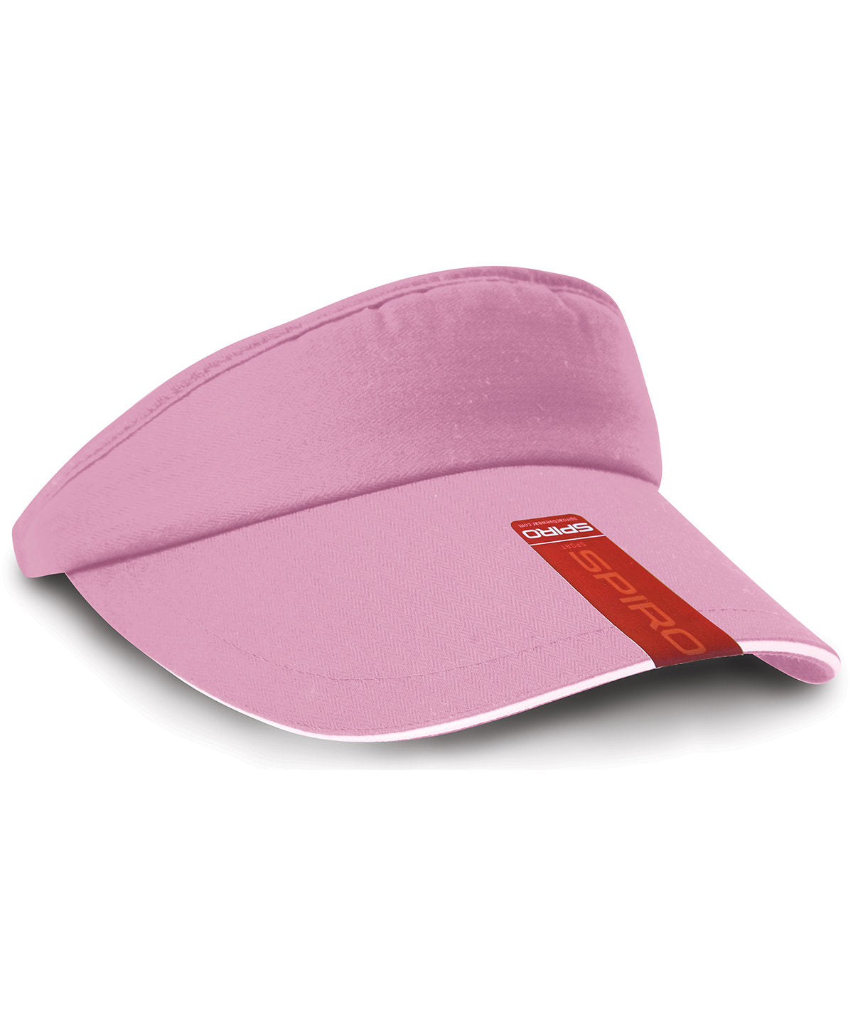 Tryck din logga på Kepsar från Result Headwear - Anpassa Fiskbensmönstrat solskydd med sandwichskärm i färgen Ljusrosa One Size för företag, föreningar och privatpersoner