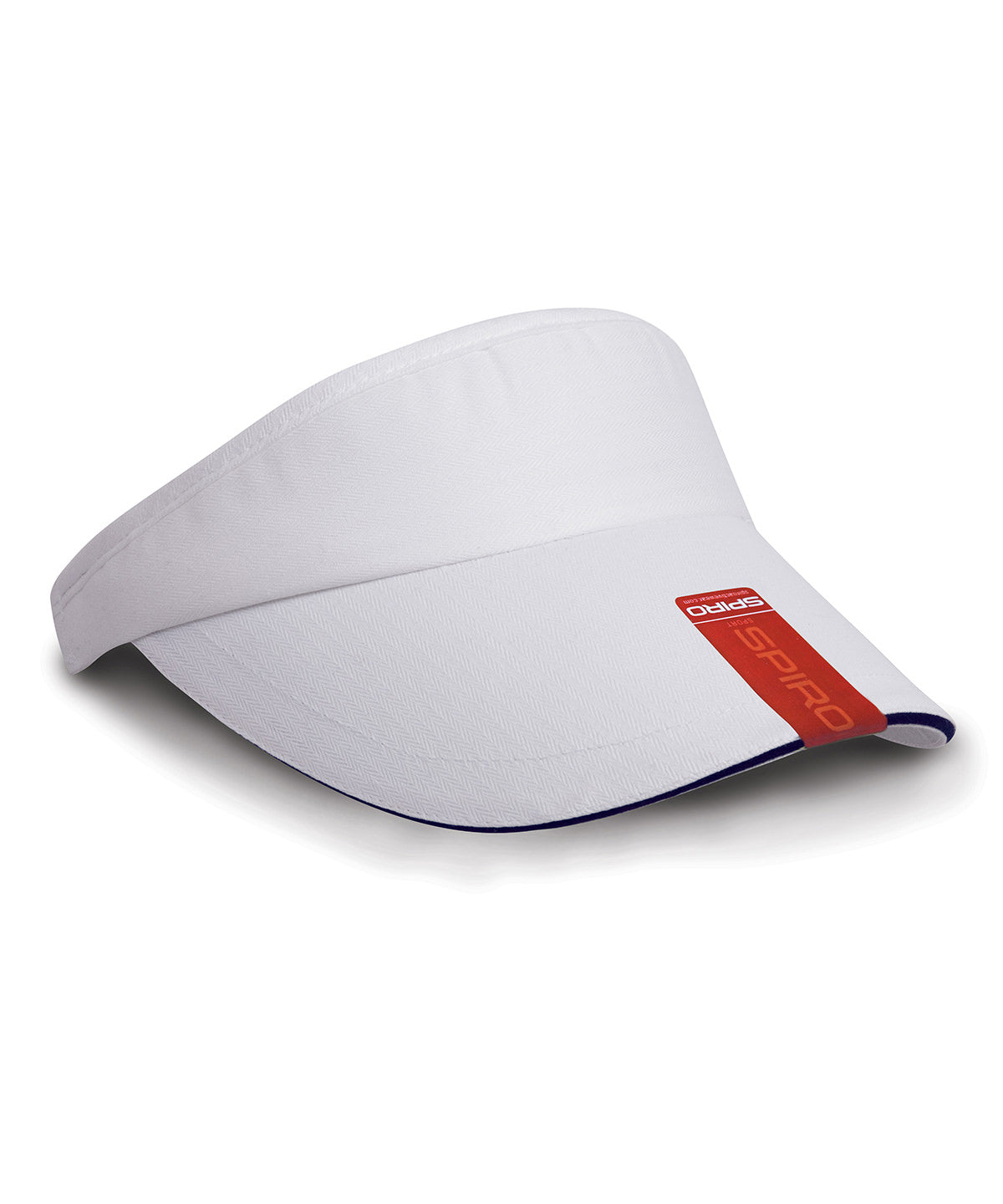 Tryck din logga på Kepsar från Result Headwear - Anpassa Fiskbensmönstrat solskydd med sandwichskärm i färgen Vit One Size för företag, föreningar och privatpersoner