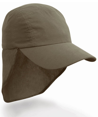 Tryck din logga på Kepsar från Result Headwear - Anpassa Legionärshatt i färgen Oliv One Size för företag, föreningar och privatpersoner