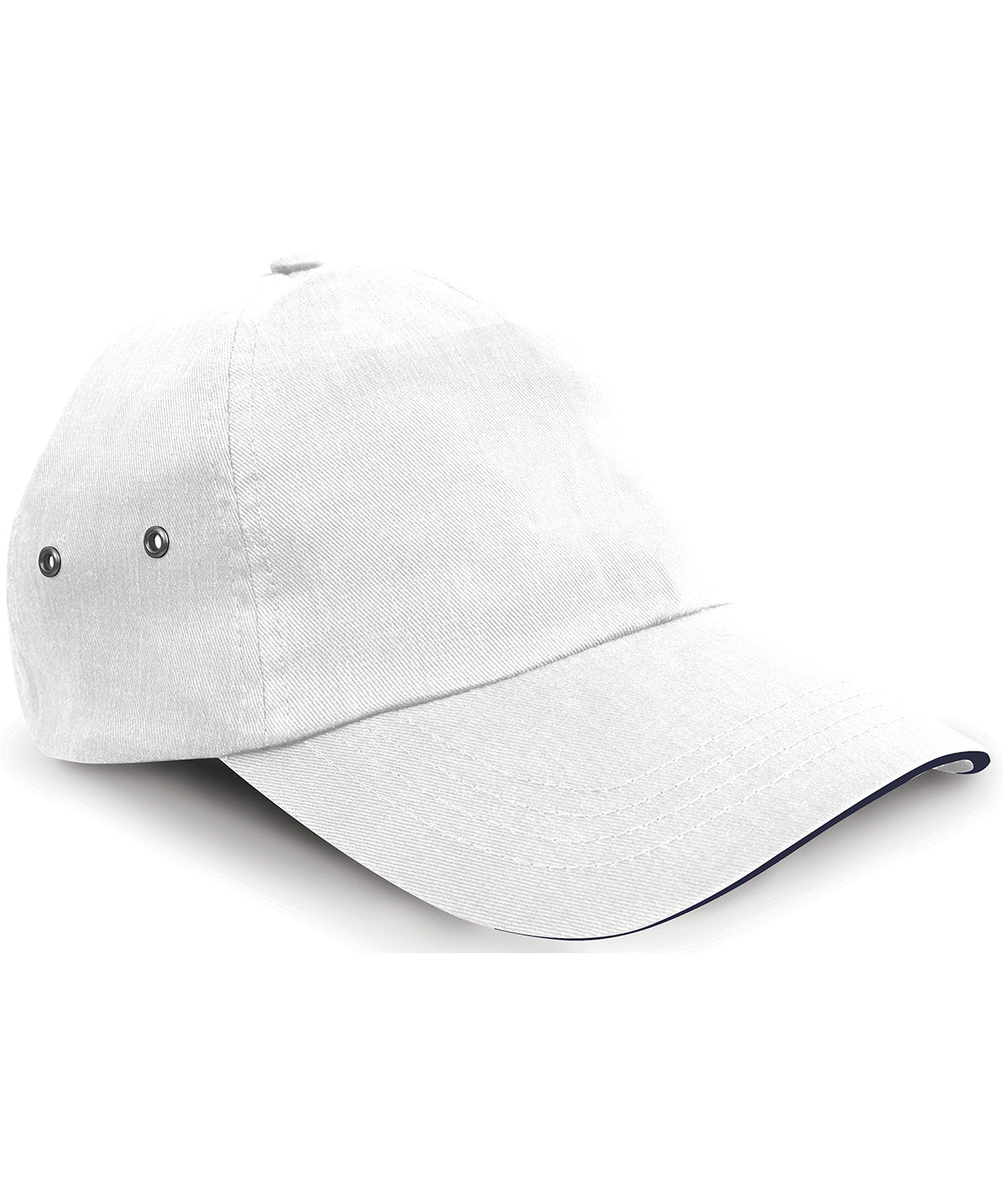 Tryck din logga på Kepsar från Result Headwear - Anpassa Printers 5-panel keps i plyschbomull i färgen Vit One Size för företag, föreningar och privatpersoner