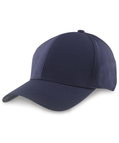 Tryck din logga på Kepsar från Result Headwear - Anpassa Tech performance softshell-keps i färgen Marinblå One Size för företag, föreningar och privatpersoner