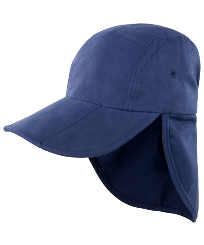 Tryck din logga på Kepsar från Result Headwear - Anpassa Junior hopfällbar legionärsmössa i färgen Marinblå One Size för företag, föreningar och privatpersoner