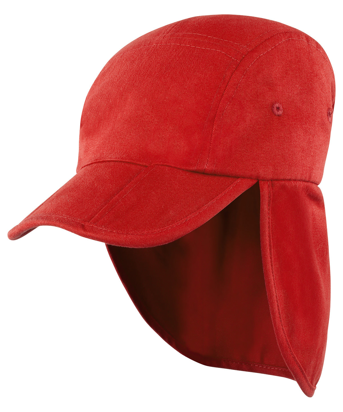 Tryck din logga på Kepsar från Result Headwear - Anpassa Junior hopfällbar legionärsmössa i färgen Mellan röd One Size för företag, föreningar och privatpersoner