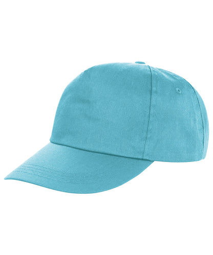 Tryck din logga på Kepsar från Result Headwear - Anpassa Houston 5-panel tryckerihatt i färgen Turkos One Size för företag, föreningar och privatpersoner