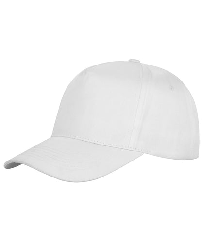 Tryck din logga på Kepsar från Result Headwear - Anpassa Houston 5-panel tryckerihatt i färgen Vit One Size för företag, föreningar och privatpersoner