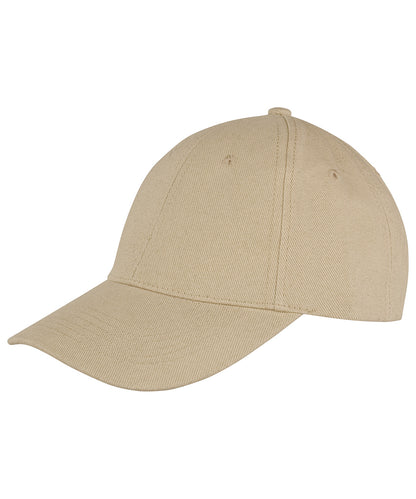 Tryck din logga på Kepsar från Result Headwear - Anpassa Memphis 6-panel lågprofilkeps i borstad bomull i färgen Khaki One Size för företag, föreningar och privatpersoner