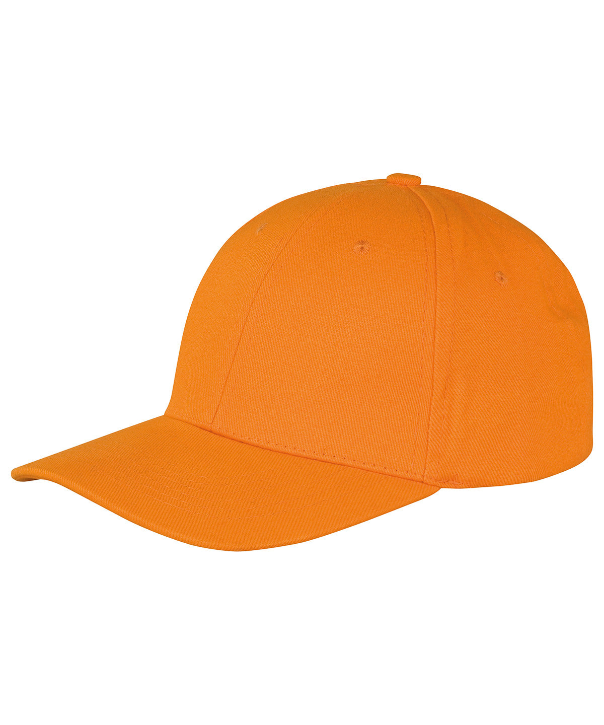 Tryck din logga på Kepsar från Result Headwear - Anpassa Memphis 6-panel lågprofilkeps i borstad bomull i färgen Mellan Orange One Size för företag, föreningar och privatpersoner