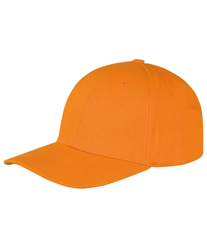 Tryck din logga på Kepsar från Result Headwear - Anpassa Memphis 6-panel lågprofilkeps i borstad bomull i färgen Mellan Orange One Size för företag, föreningar och privatpersoner