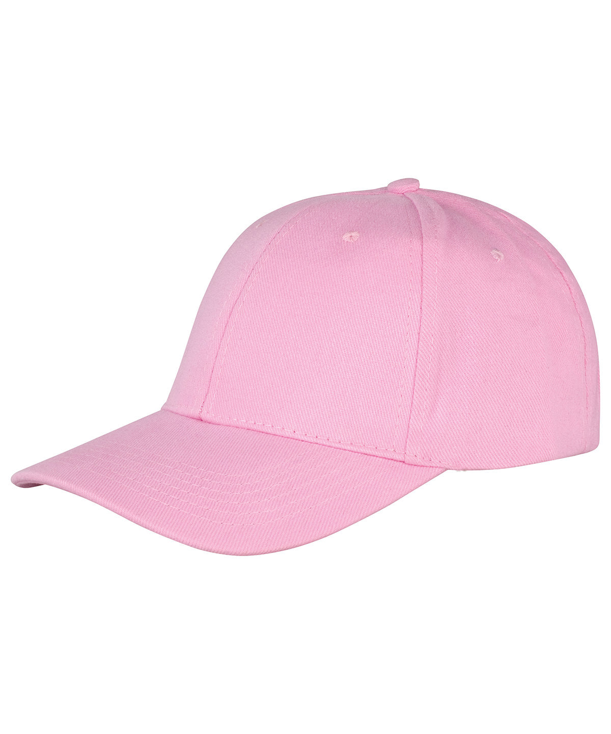Tryck din logga på Kepsar från Result Headwear - Anpassa Memphis 6-panel lågprofilkeps i borstad bomull i färgen Ljusrosa One Size för företag, föreningar och privatpersoner