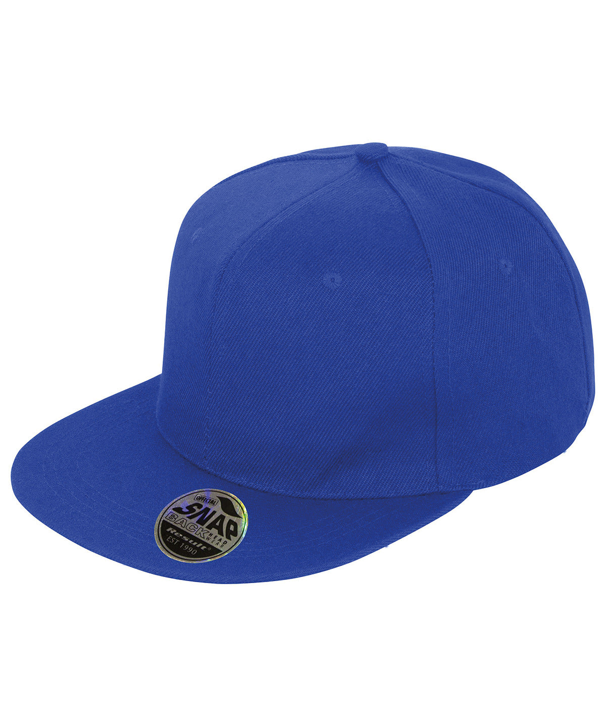 Tryck din logga på Kepsar från Result Headwear - Anpassa Bronx original snapback keps med platt skärm i färgen Safir One Size för företag, föreningar och privatpersoner