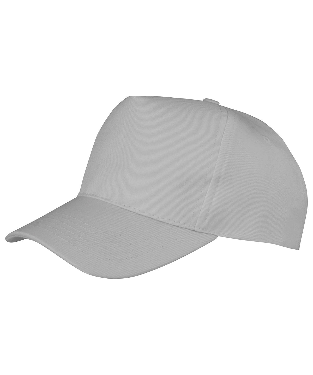 Tryck din logga på Kepsar från Result Headwear - Anpassa Boston 5-panel skrivarkeps i polycotton i färgen Ljusgrå One Size för företag, föreningar och privatpersoner