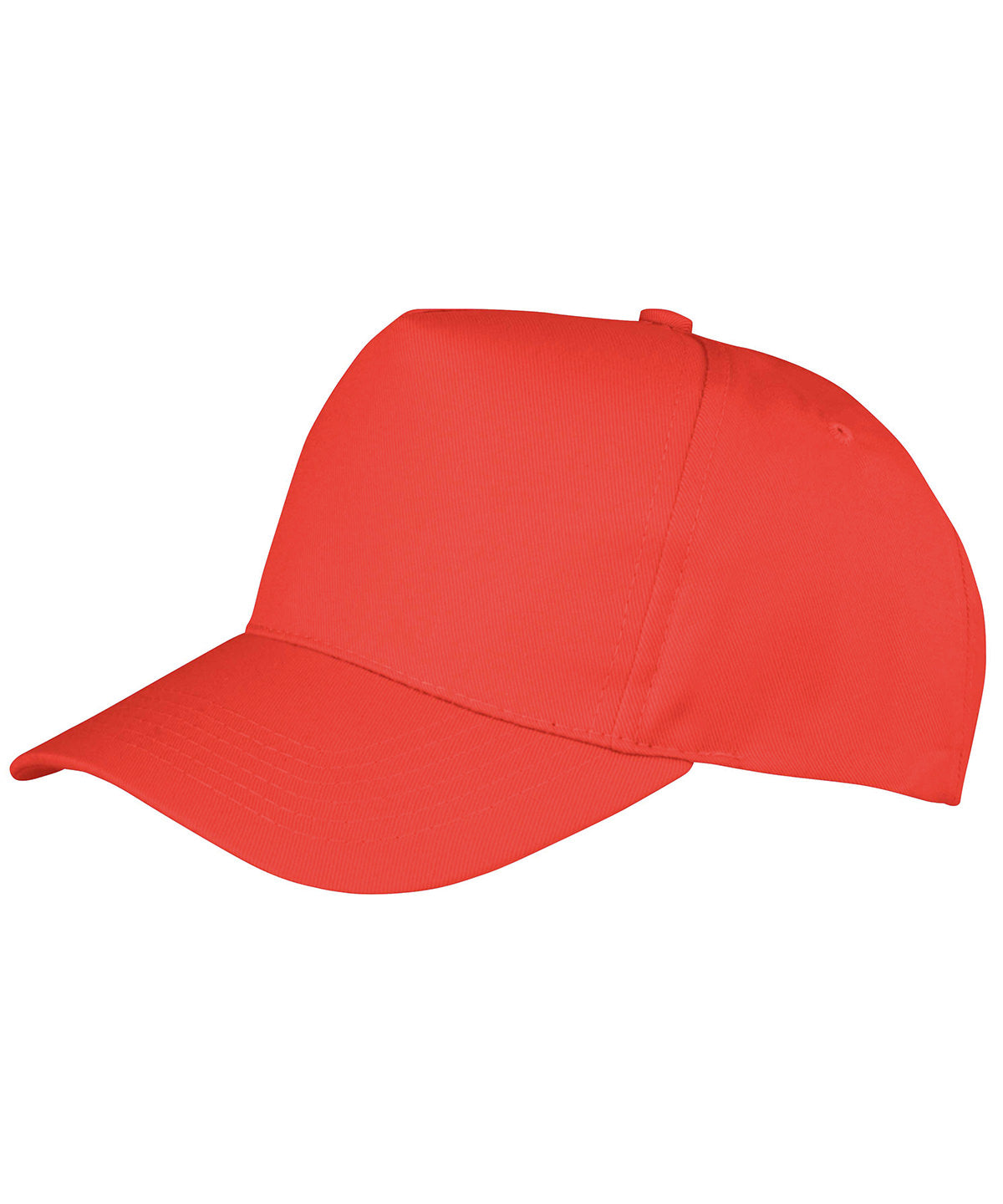 Tryck din logga på Kepsar från Result Headwear - Anpassa Boston 5-panel skrivarkeps i polycotton i färgen Mellan röd One Size för företag, föreningar och privatpersoner