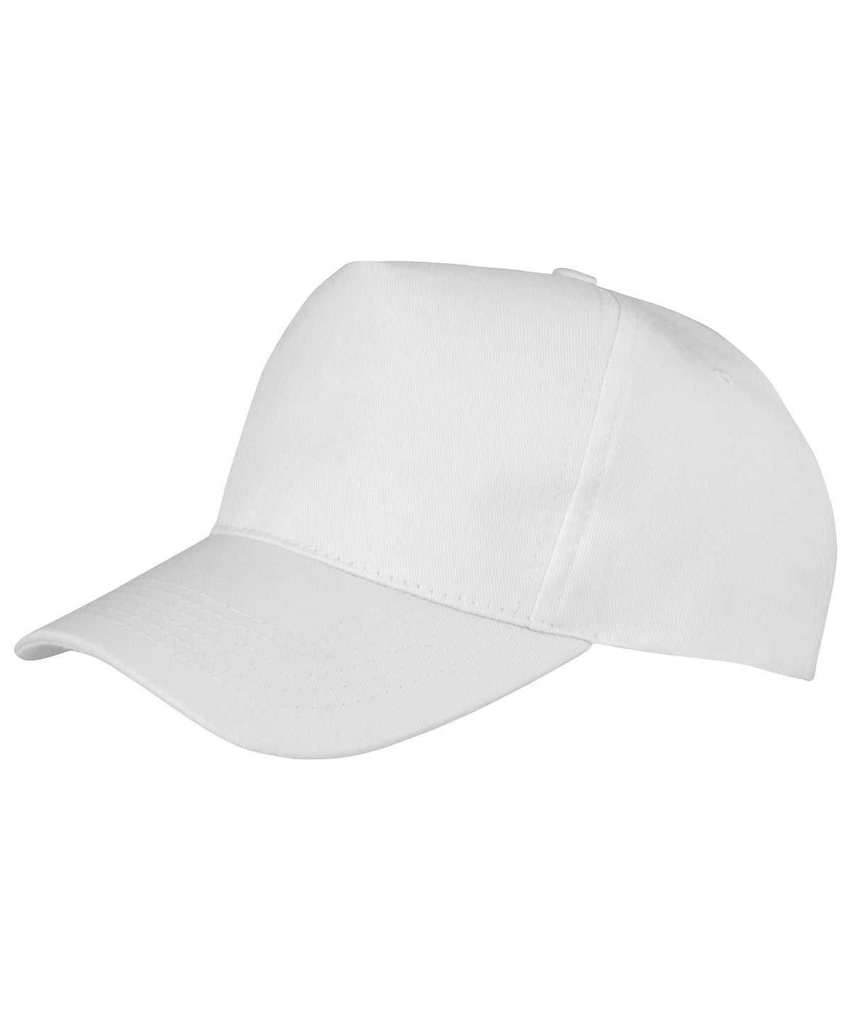 Tryck din logga på Kepsar från Result Headwear - Anpassa Boston 5-panel skrivarkeps i polycotton i färgen Vit One Size för företag, föreningar och privatpersoner