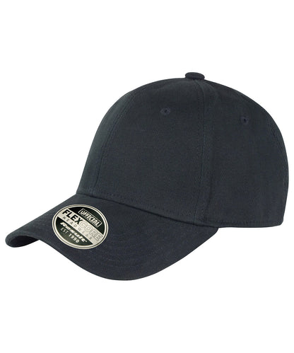 Tryck din logga på Kepsar från Result Headwear - Anpassa Kansas flex cap i färgen Svart för företag, föreningar och privatpersoner