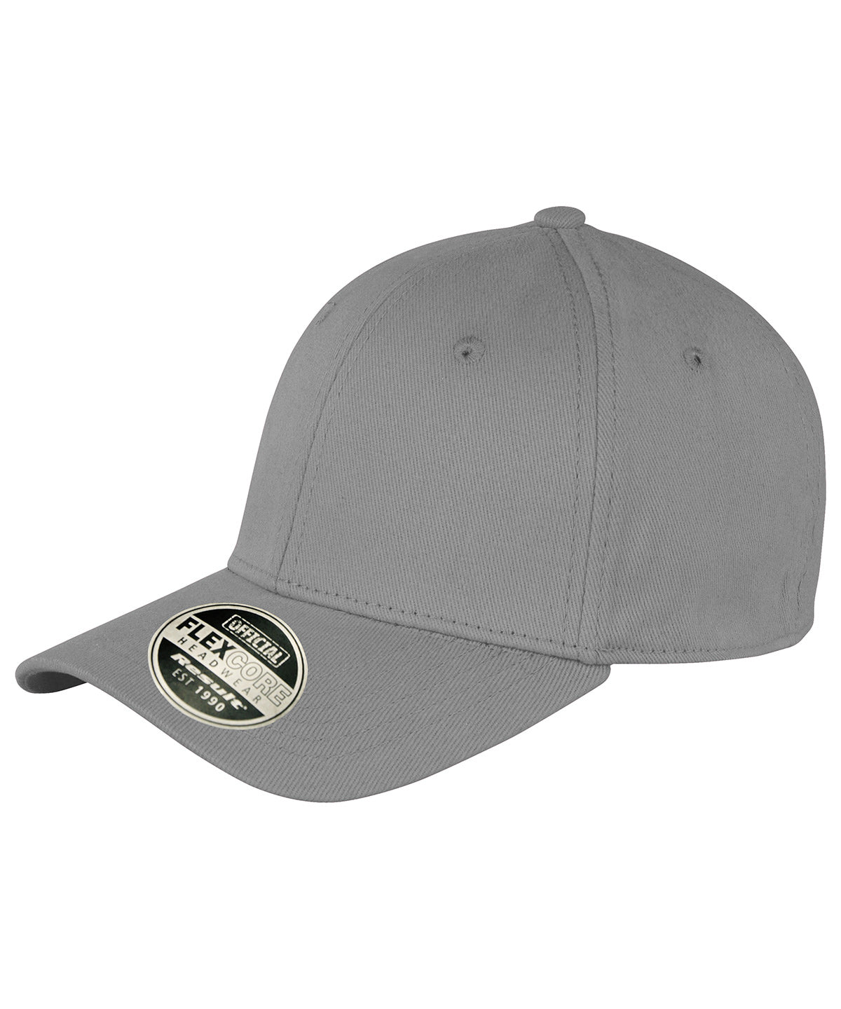 Tryck din logga på Kepsar från Result Headwear - Anpassa Kansas flex cap i färgen Mellangrå för företag, föreningar och privatpersoner