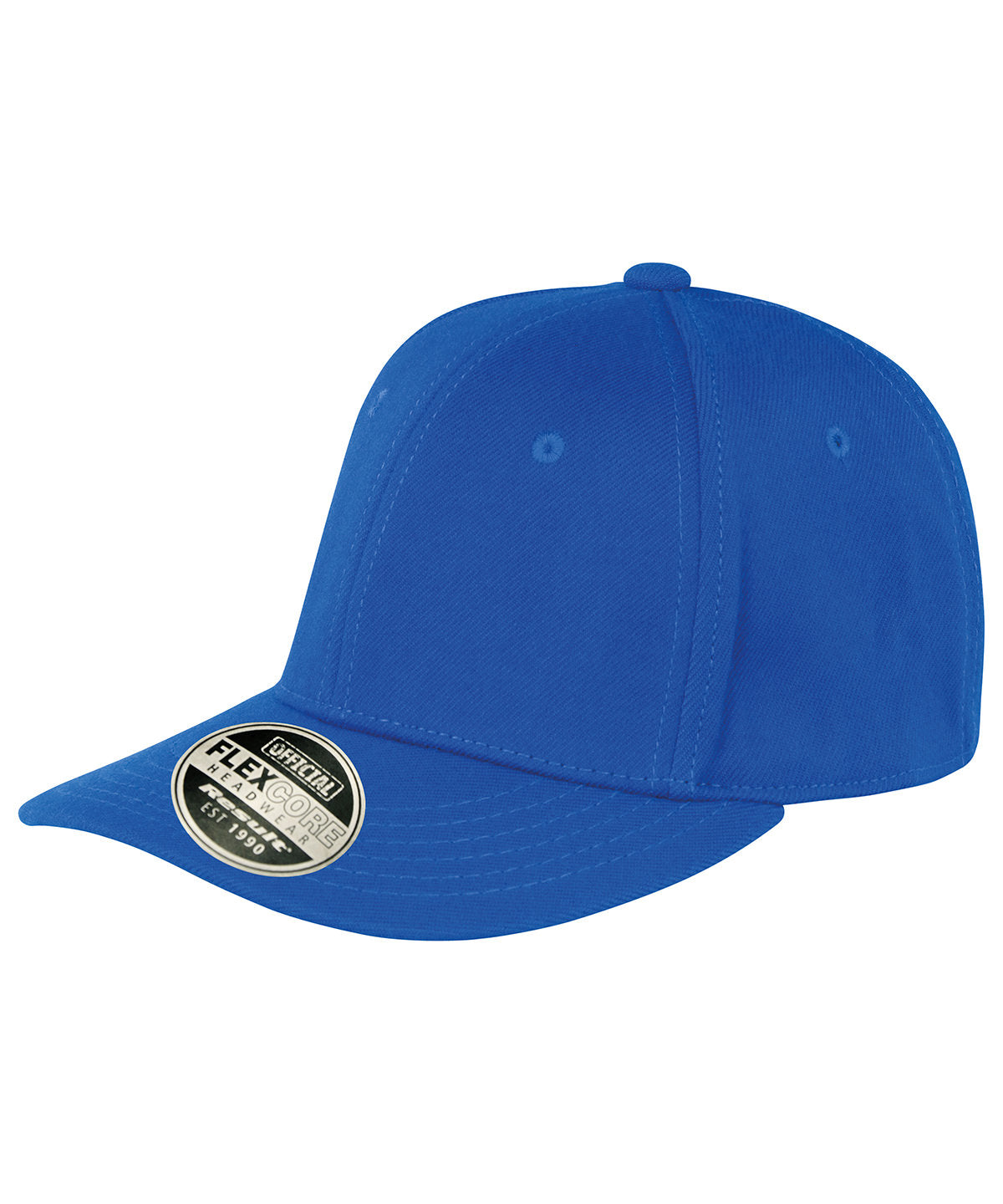 Tryck din logga på Kepsar från Result Headwear - Anpassa Kansas flex cap i färgen Mellanblå för företag, föreningar och privatpersoner