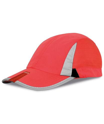 Tryck din logga på Kepsar från Result Headwear - Anpassa Sportkeps i färgen Mellan röd One Size för företag, föreningar och privatpersoner