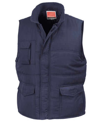 Tryck din logga på Termovästar från Result - Anpassa Kampanj bodywarmer i färgen Marinblå för företag, föreningar och privatpersoner