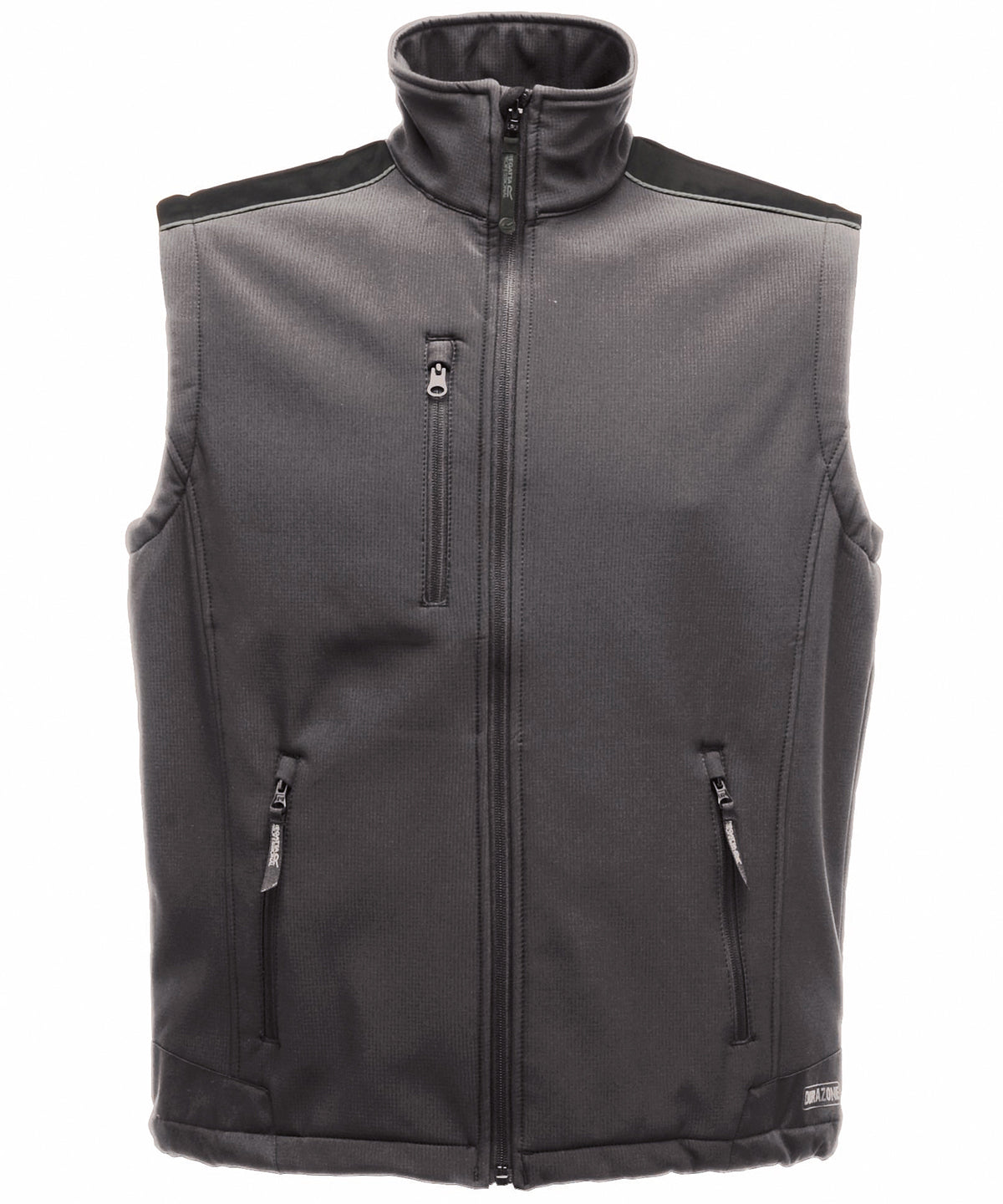 Tryck din logga på Termovästar från Regatta Professional - Anpassa Sandstorm workwear softshell bodywarmer i färgen Mörkgrå för företag, föreningar och privatpersoner