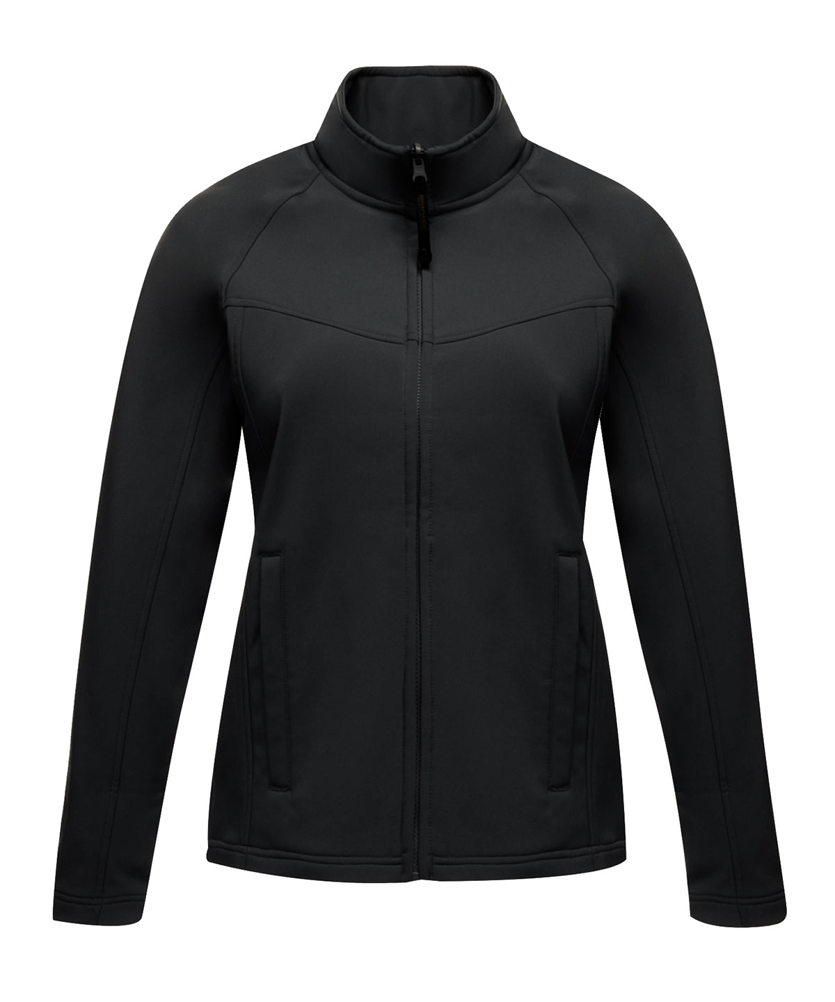 Tryck din logga på Softshelljackor från Regatta Professional - Anpassa Dam Uproar softshell i färgen Svart för företag, föreningar och privatpersoner