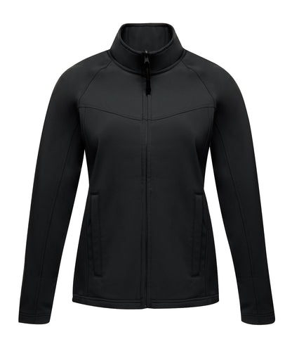Tryck din logga på Softshelljackor från Regatta Professional - Anpassa Dam Uproar softshell i färgen Svart för företag, föreningar och privatpersoner
