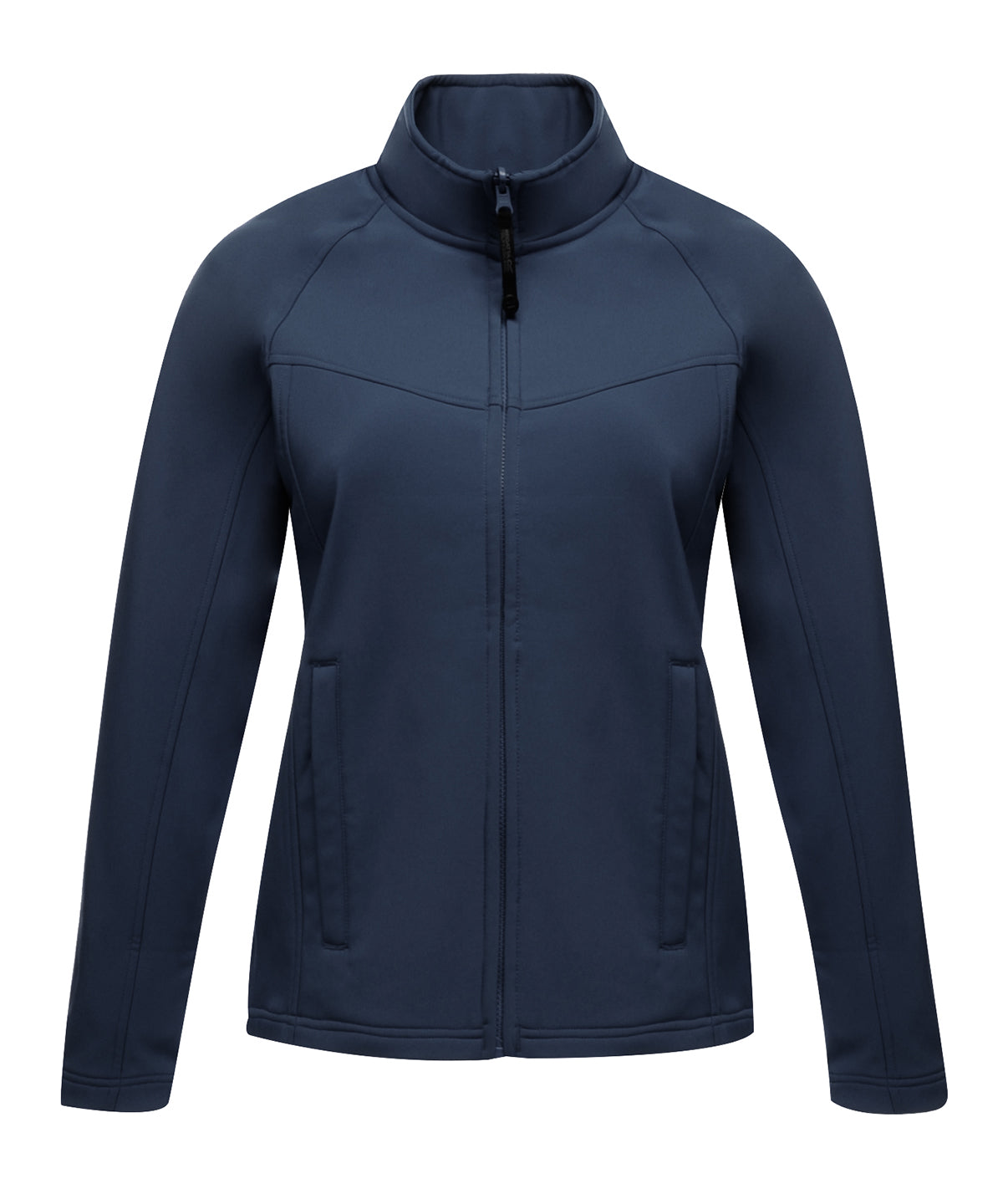 Tryck din logga på Softshelljackor från Regatta Professional - Anpassa Dam Uproar softshell i färgen Marinblå för företag, föreningar och privatpersoner