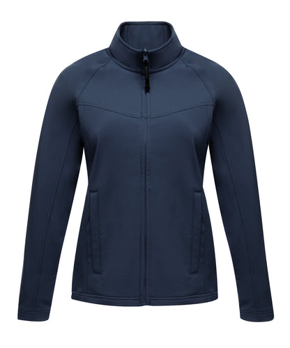 Tryck din logga på Softshelljackor från Regatta Professional - Anpassa Dam Uproar softshell i färgen Marinblå för företag, föreningar och privatpersoner